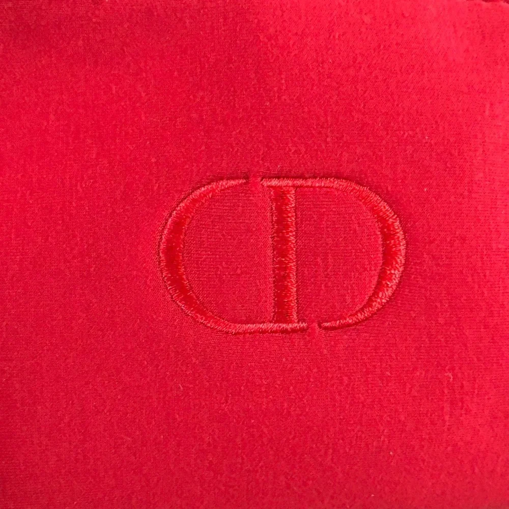 Dior Beauty Makeup Logo Small Luxury Pouch Gift Authentic Red - Picture 13 of 17